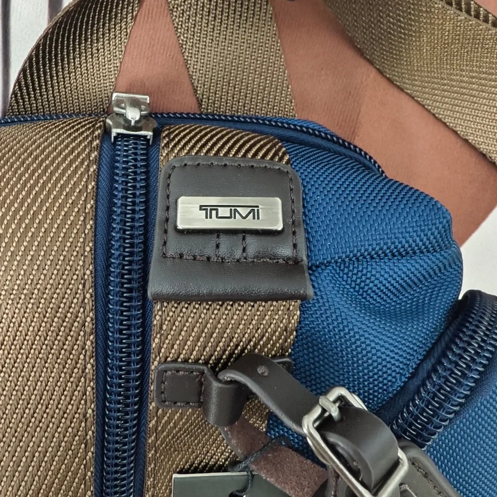 Tumi Alpha Bravo Monterey Sling Bag Blue Anti-Theft Crossbody